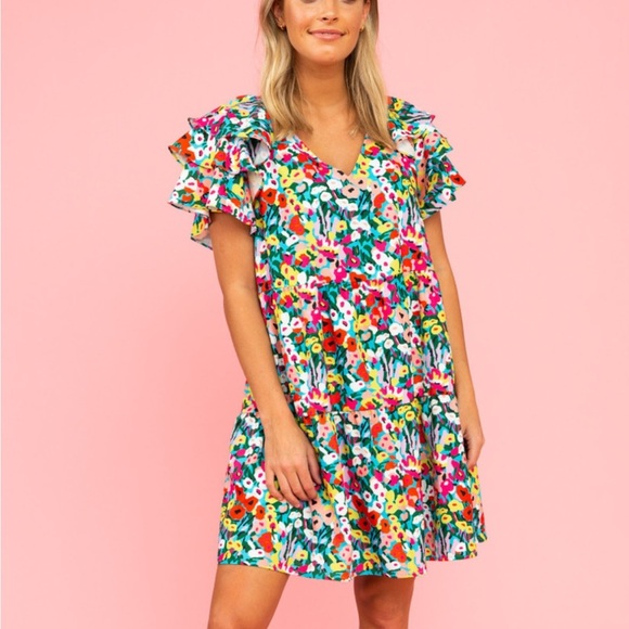 Crosby by Mollie Burch Lydia dress in Begonia floral print size small